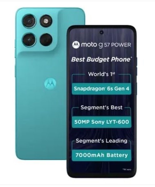 MOTOROLA g57 power 5G Unlocked (Pantone Fluidity, 128 GB 8 GB RAM)
