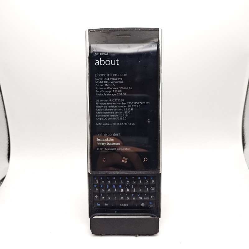 *RARE!* Dell Venue Pro Windows Phone (T-Mobile) - 8GB Black - ASIS #3377 gallery