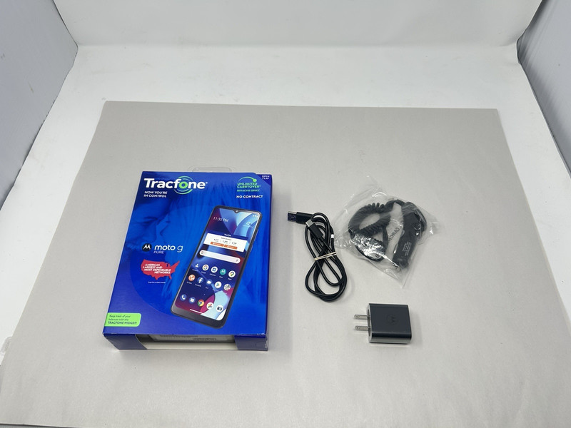 Motorola Moto G Pure XT2163DL Blue Tracfone Smartphone Dual Camera