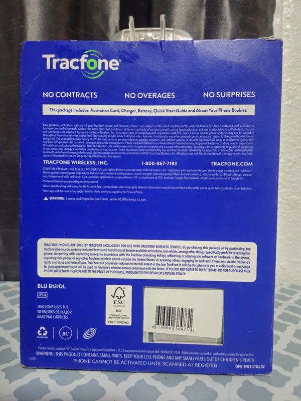Tracfone Blu View 2 | 4g Bluetooth & More. See All Pics. New, Open Box! gallery