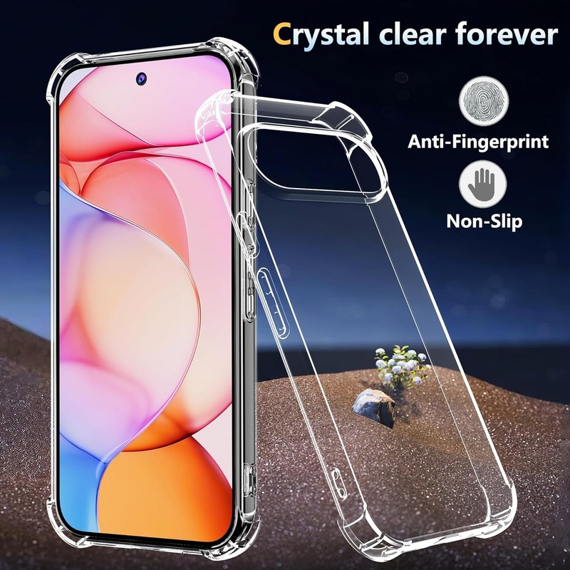 For Google Pixel 10 Pro Clear Case with Shockproof Cover & 1x Screen Protector gallery
