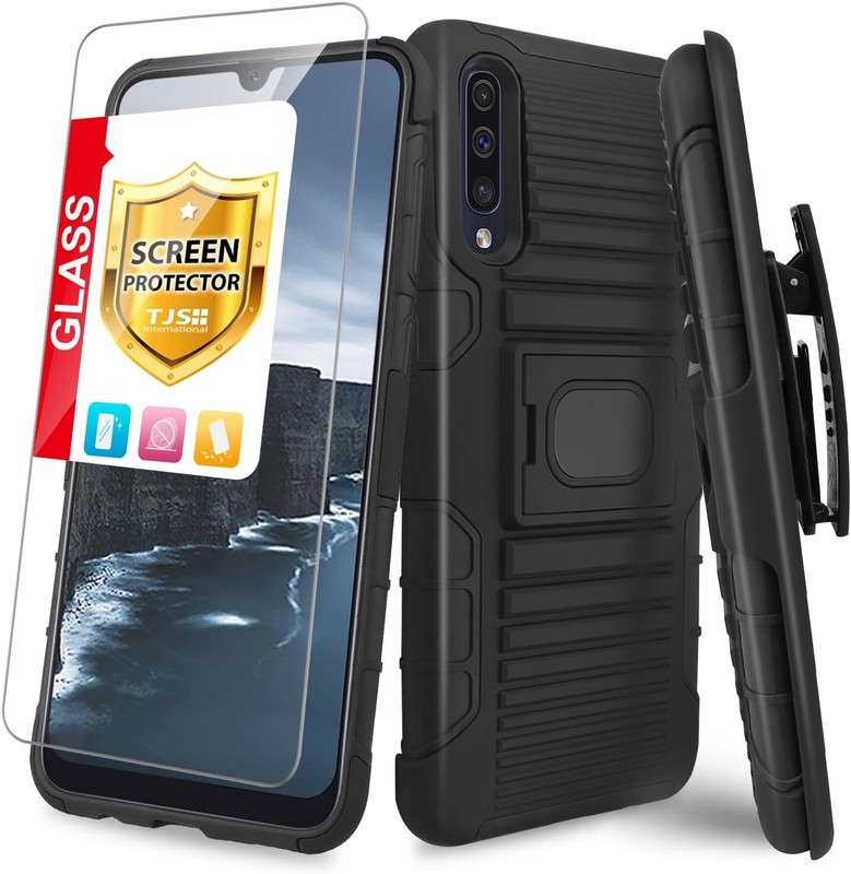 Phone Case for Samsung Galaxy A50/Galaxy A30/Galaxy A20, Tempered Glass Screen P