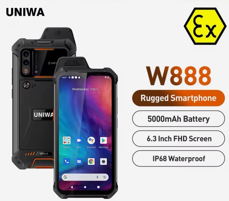 UNIWA W888 4G Smartphone Walkie Talkie 6.3 Inch FHD/HD 4GB+64GB Mobile Phones