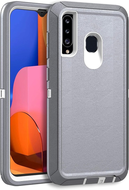 Heavy Duty Case for Samsung Galaxy A20 / A30 – Tough Drop Protection Case (Gray/
