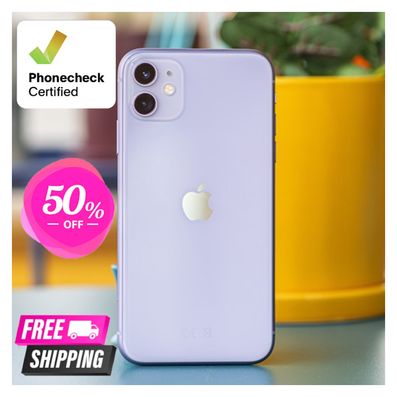 Apple iPhone 11 128GB 64GB Unlocked Verizon Metro PCS Dual SIM Yellow/Purple