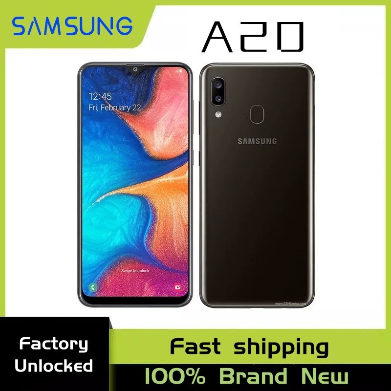 New Sealed-Samsung Galaxy A20 SM-A205U1 32GB+ 3GB Black 6.4&Prime; Unlocked Smartphone