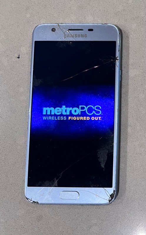 Damaged Samsung SM-J737T Galaxy J7 Star Metro PCS Smartphone