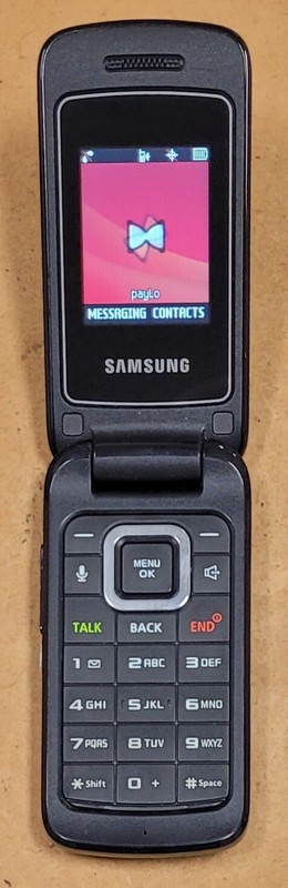 Samsung Entro SPH-M270 – Black ( PayLo by Virgin Mobile ) Flip Phone – No Back
