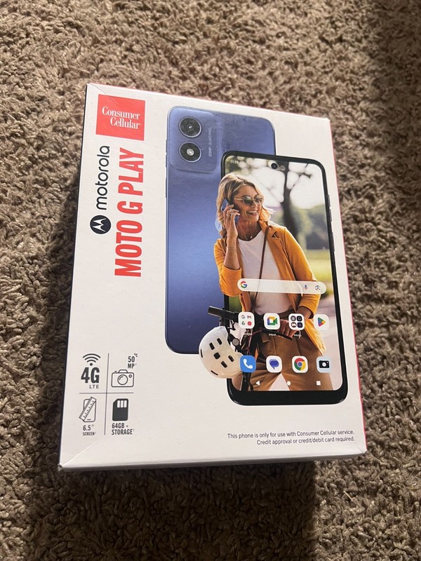 Motorola Moto G Play 2024 64GB Sapphire Blue Consumer Cellular – New Sealed