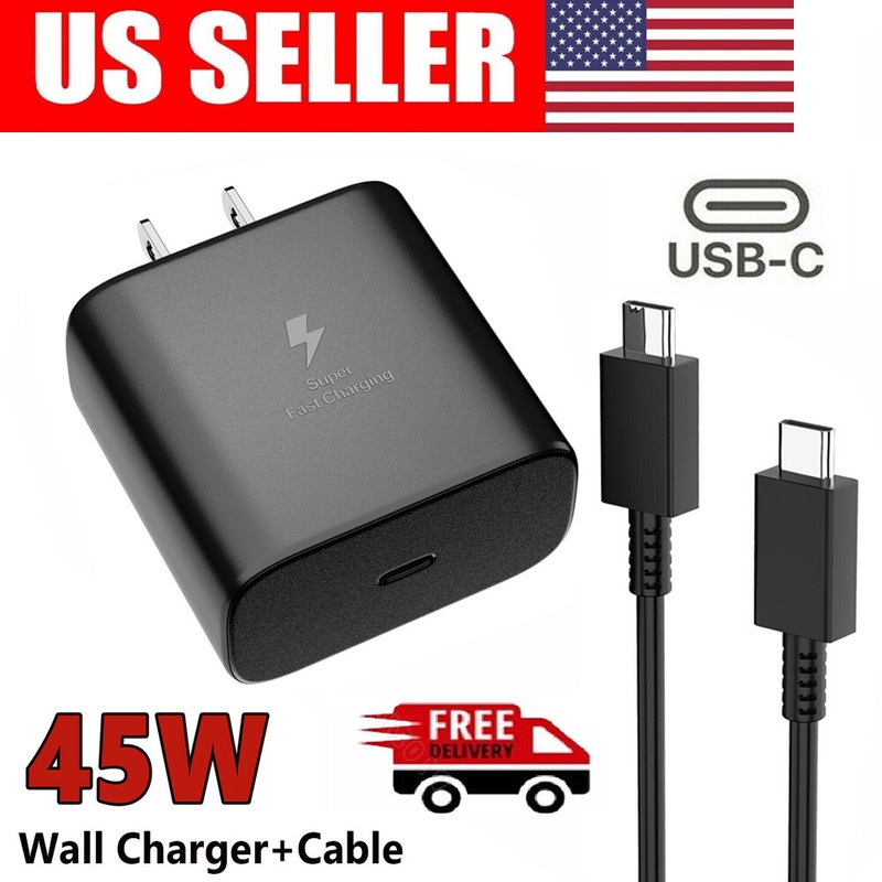45W Type USB C Super Fast Wall Charger+6ft Cable For Samsung Galaxy S24 S23 S22