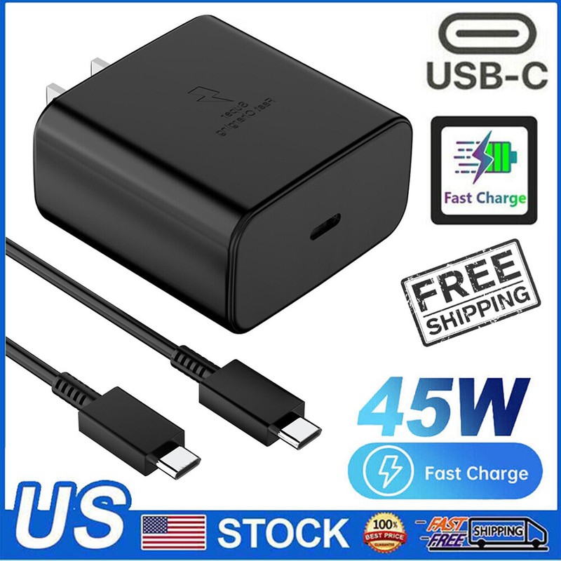 45W USB-C Super Fast Wall Charger Type C Charging Cable For Samsung S24-S22-S23+ gallery