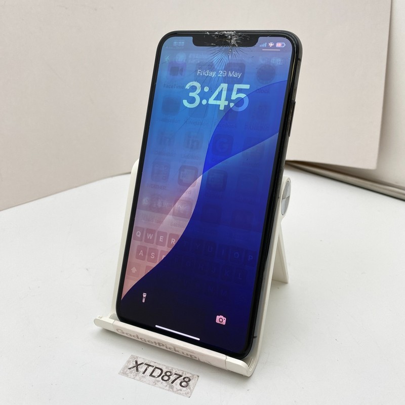 Apple iPhone XS Max – 64GB – Space Gray (Unlocked) – CRACKED SCREEN, LCD ISSUE