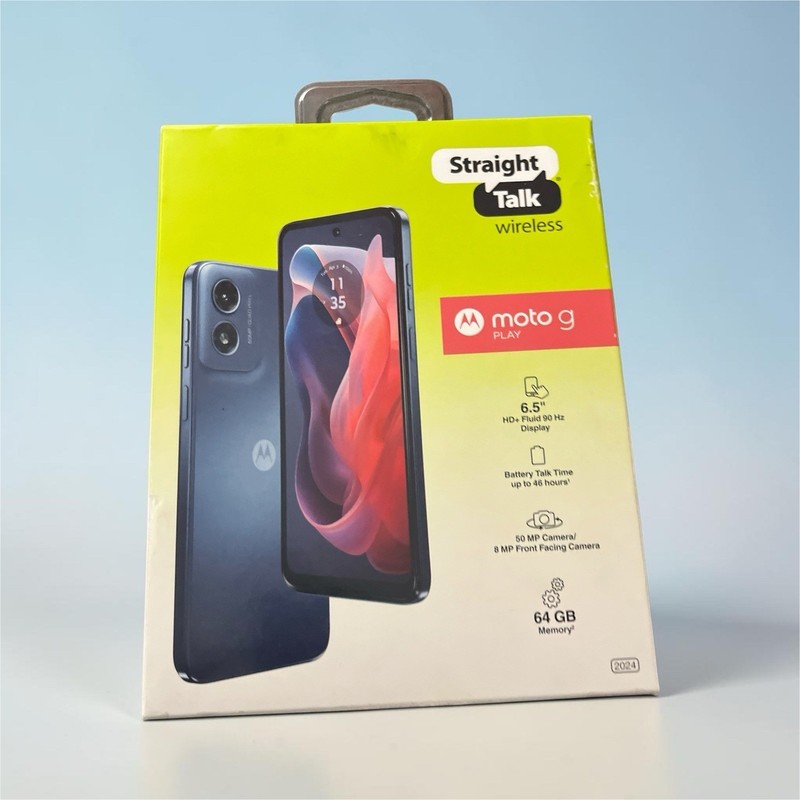 Motorola Moto G Play 64GB Blue Straight Talk Prepaid Android 13 50MP 6.5&Prime;
