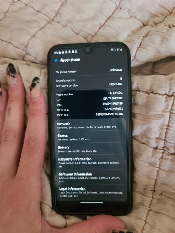 lg l335dl lg k31 rebel 32GB Black Android Phone 16MP Camera