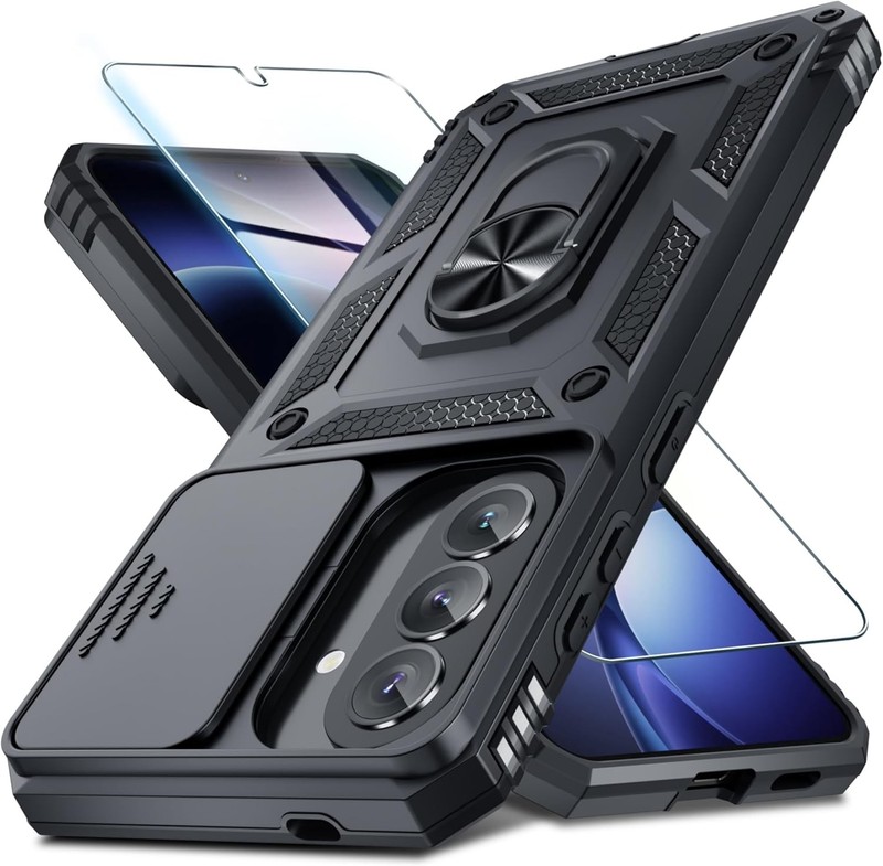 Samsung Galaxy A57 5G Case Built in Slide Camera Lens Cover + Screen Protector