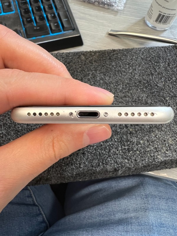 Apple iPhone SE 2022 64gb starlight unlocked tested working white dot screen msg gallery