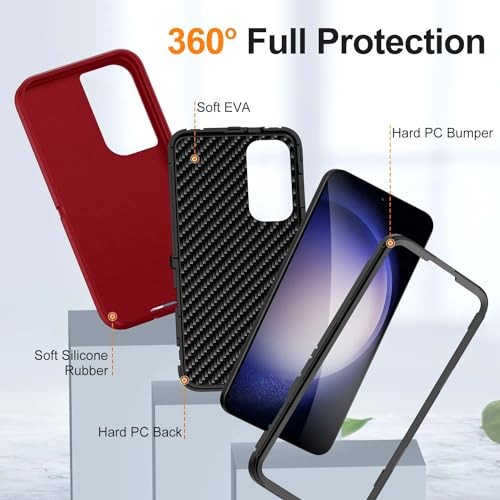 Designed for Samsung Galaxy S24 Plus Case 3-in-1 Military Grade Shockproof Cover gallery