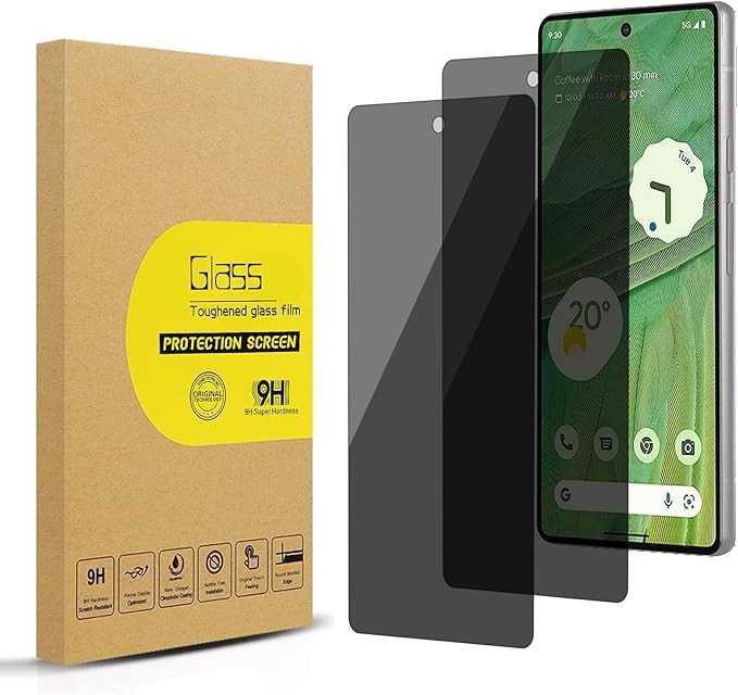 2+2 Pack Privacy Screen Protector for Google Pixel 7 & 8 Ultra HD Anti-Scratch B