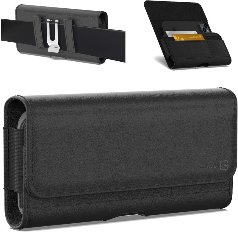 Holster for OnePlus Nord N300 CE5 N30 5G N100/ One Plus 8 Pro – Black Leather Po