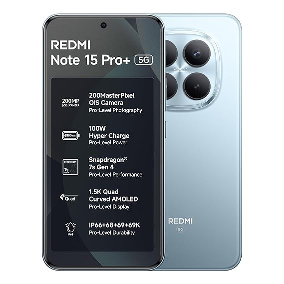 Xiaomi Redmi Note 15 Pro Plus 5G Unlocked | 6500mAh Battery |12GB RAM 512GB