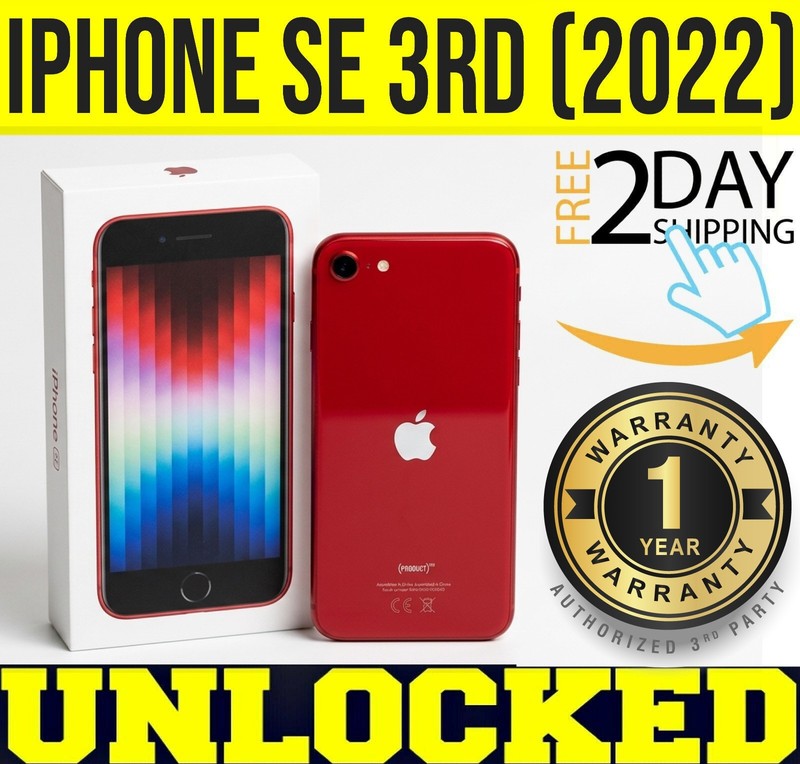 Apple iPhone SE 3rd 5G 128GB RED 2022 (UNLOCKED) 🔋100% BATTERY🔋 ❖O/B❖