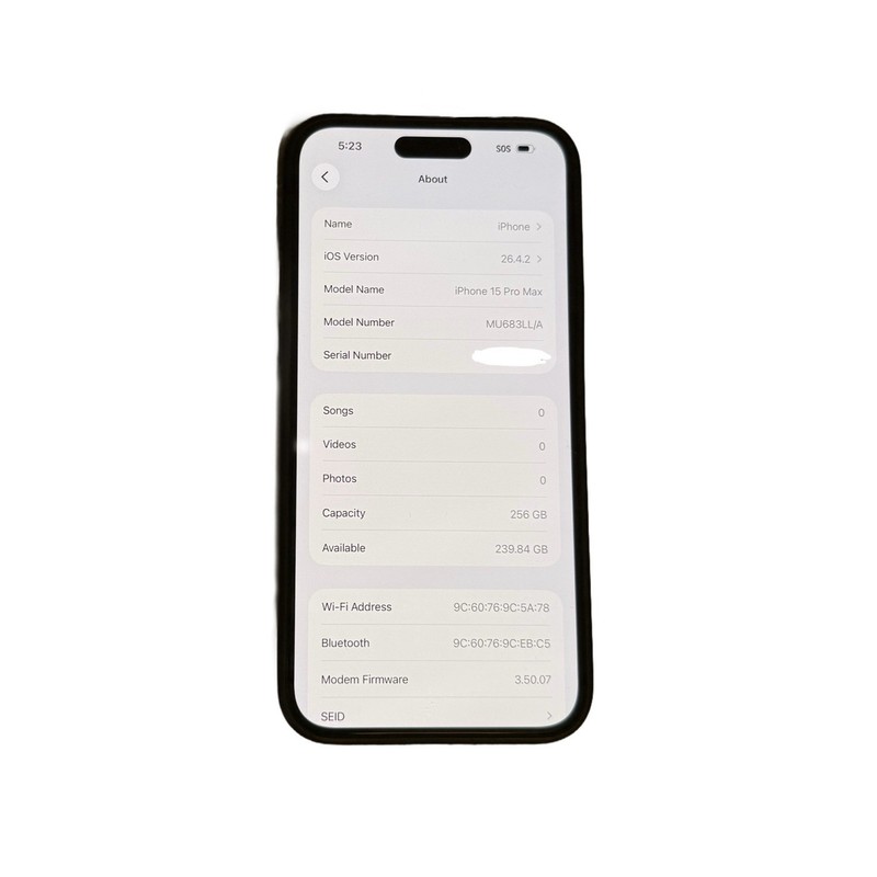 iPhone 15 Pro Max - 256 GB - 91% HEALTH - Natural Titanium - LOCKED TO SPECTRUM gallery