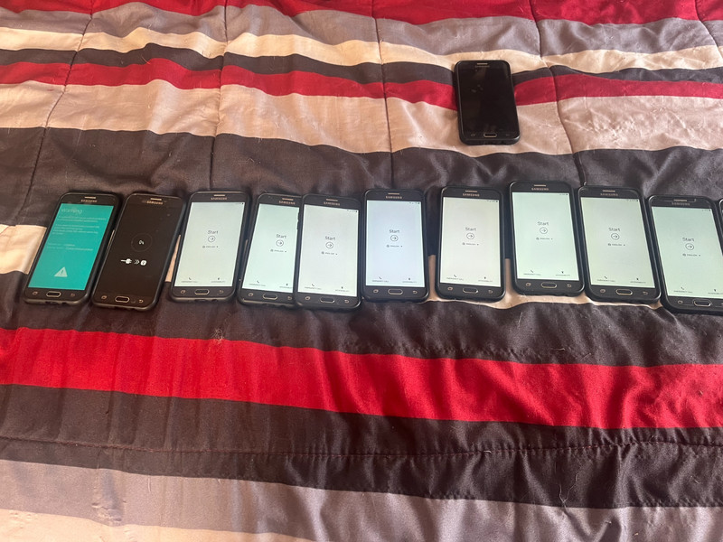 Lot of 12 Samsung Galaxy J3 Eclipse (Verizon, SM-J327V) – 11 Working, 1 FOR PART