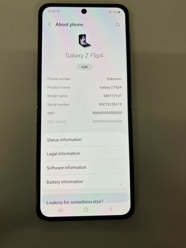 Read* LIVE DEMO Samsung Galaxy Z Flip4 – 128 GB – Bora Purple (AT&T) ~m2046