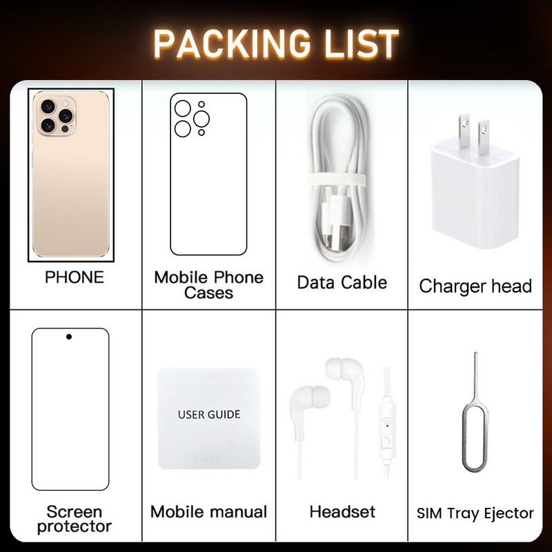 G16 Pro Max 5G Unlocked Cell Phone 8+256GB Dual SIM Android 15 Smartphone Mobile gallery