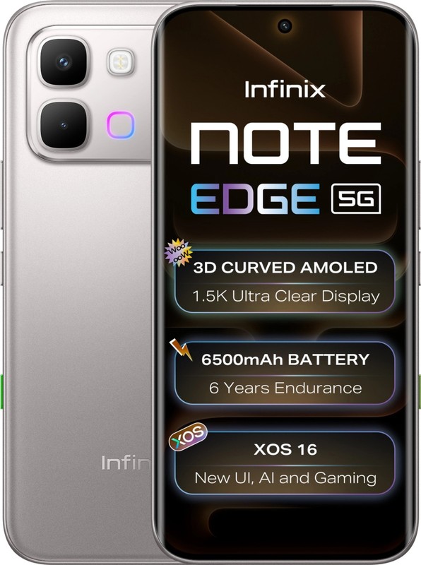 Infinix Note edge (Lunar Titanium, 256GB) (8 GB RAM) Octa Core Processor
