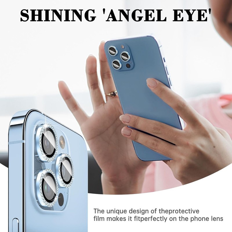 Diamond Camera Lens Protector for iPhone 14 Pro/14 Pro Max, Glitter Cover gallery