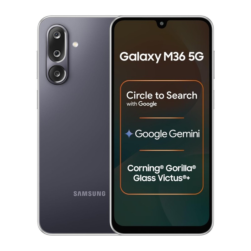 Samsung Galaxy M36 5G AI Enhanced 50 MP OIS Triple Camera-BLACK-NO USA TARIFFS