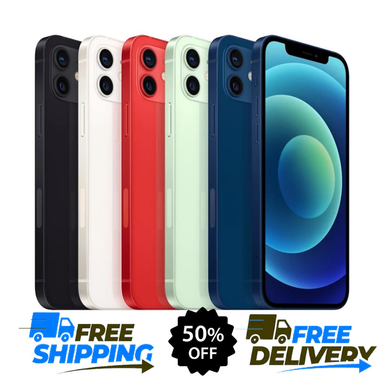 Apple iPhone 12 128GB 64GB Factory Unlocked Verizon ATT 5G Dual 12MP camera