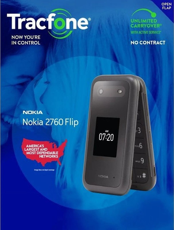 Tracfone NOKIA 2760 Flip Phone Brand New Sealed (Locked to Tracfone)