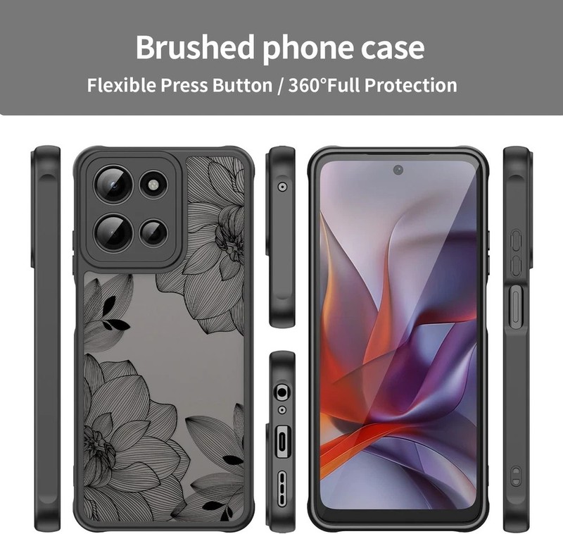 Moto G 2026/G 2025/Moto G Play 2026 Case, Semi-Transparent Frosted Cover, Black gallery