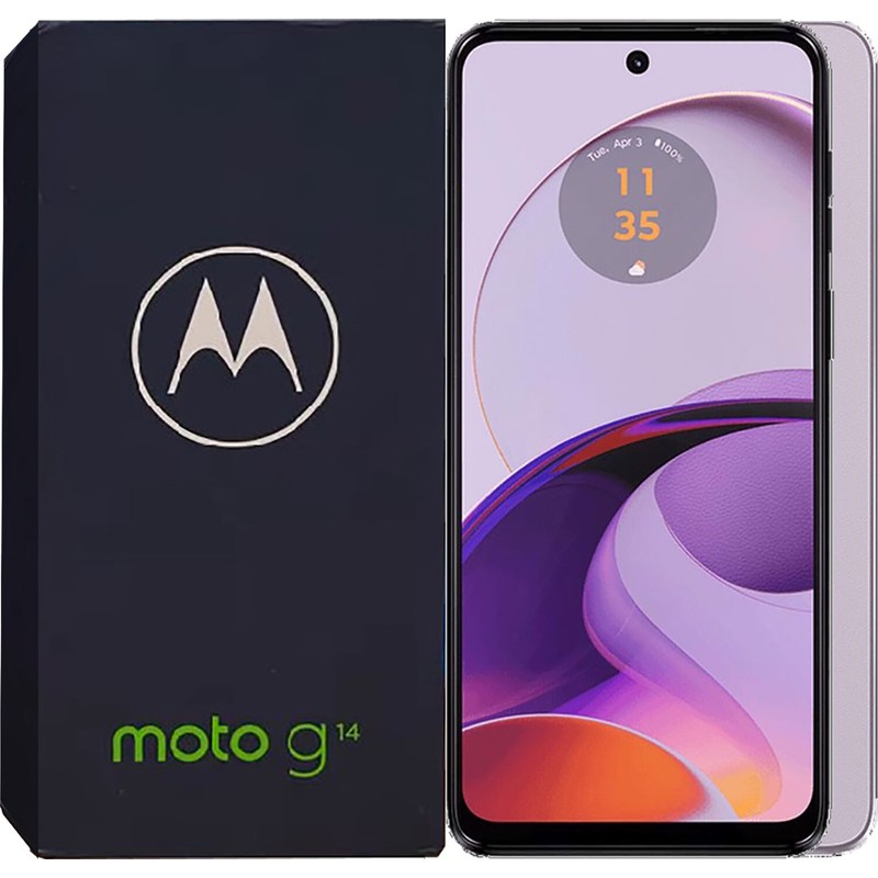 Motorola Moto G14 4G Pale Lilac 128GB + 4GB Dual-Sim Factory Unlocked GSM NEW