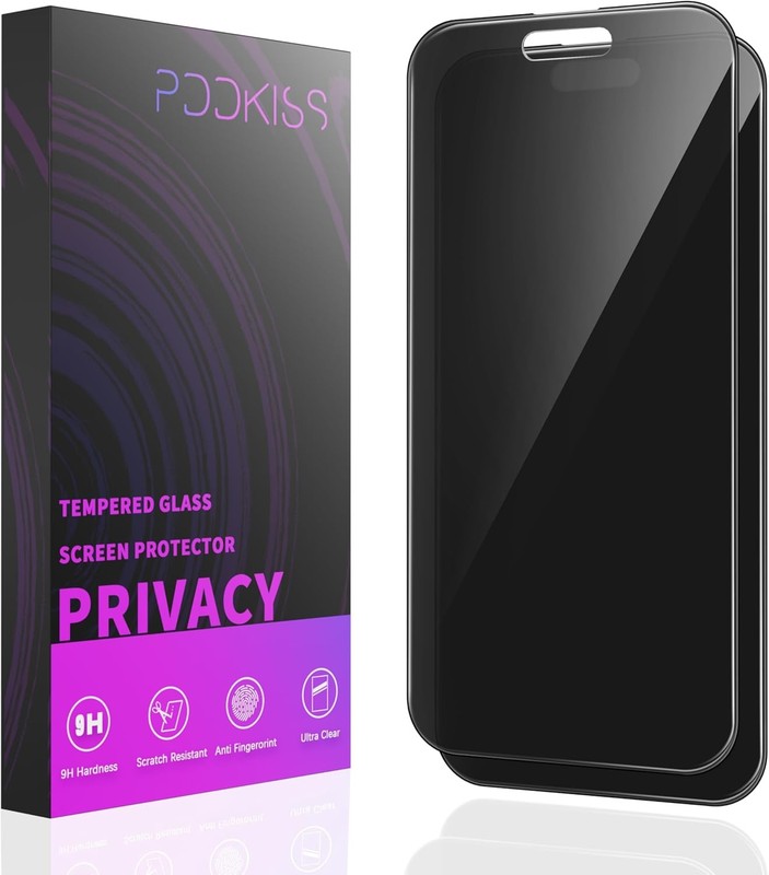 2PCS Privacy Screen Protector for iPhone 17 Air 6.5 Inch Black Anti Spy Tempered