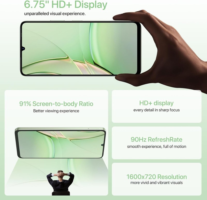 UMIDIGI G9T Unlocked Cell Phone, Dual 4G SIM, 4GB+128GB/1TB TF, Android 14 Smart gallery