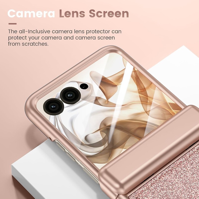 Rose Gold Slim Case for Motorola Razr 2026/2025/2024 with Kickstand & Screen Pro gallery