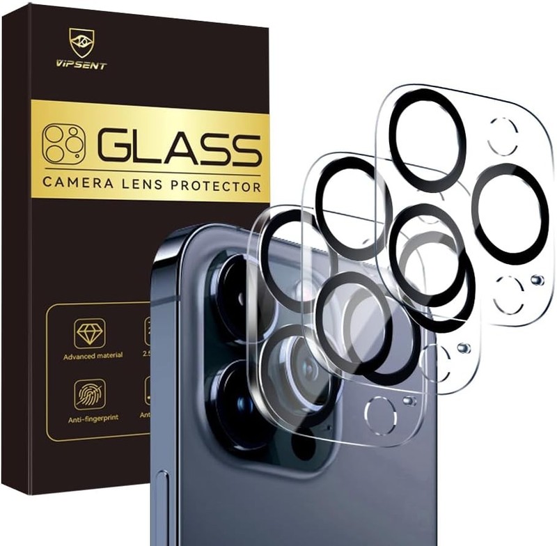 3-Pack of 9H Tempered Glass Camera Lens Protector for iPhone 16 Pro & Max 6.3/6.