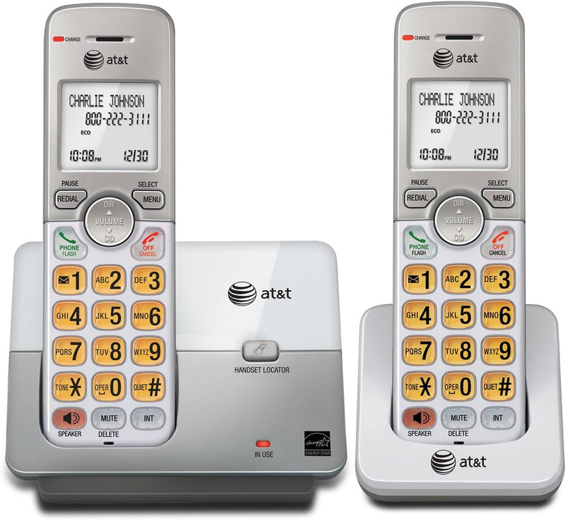 EL51203 DECT 6.0 2-Handset Cordless Phone with Full-Duplex Speakerphone, Backlit