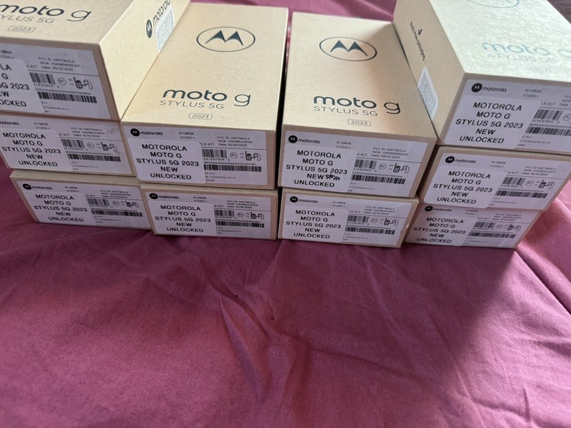 Motorola Moto G Stylus 5G 2023 6/128GB Black(GSM Unlocked)Lot Of 10 New Open Box