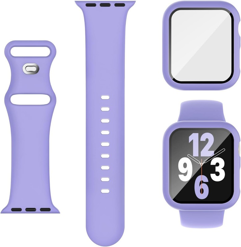 3-in-1 Compatible Apple Watch Band 40mm 41mm 42mm 44mm 45mm 46mm Soft Silicone S