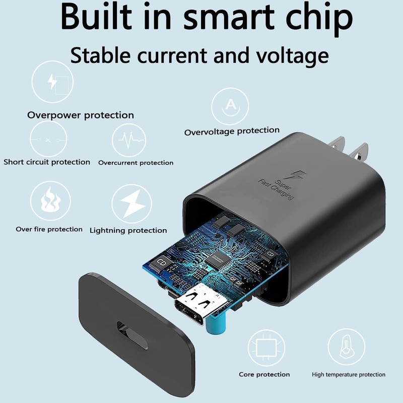 45W Wall Adapter Fast Power Phone Charging Cord For Samsung Galaxy S22 S23 S24+A gallery