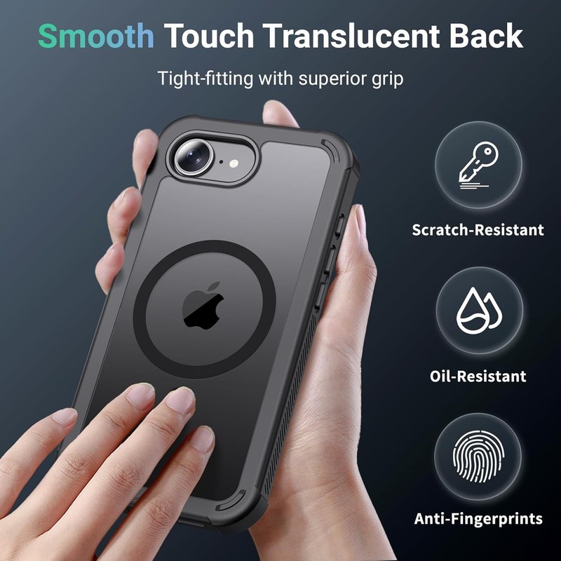 Magnetic for iPhone 17e Case & iPhone 16e Case, Heavy Duty Protection 6.1''-Blac gallery