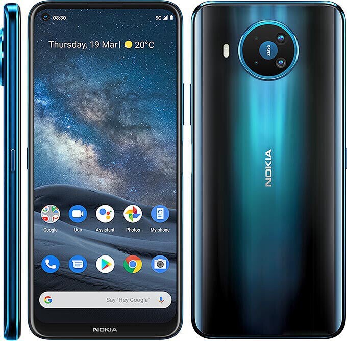 Original Unlocked Nokia 8.3 5G WIFI 64GB DUAL SIM 64MP OPEN BOX SmartPHONE Blue