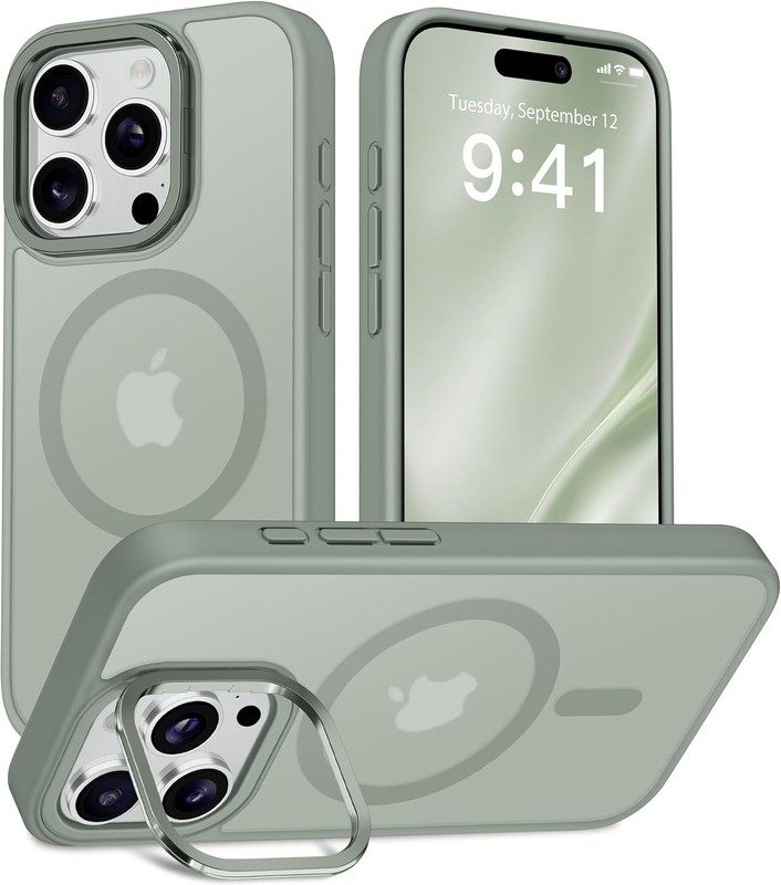 iPhone 14 Pro Max Case, Built-in Invisible Stand, Military-Grade Protection, Cal
