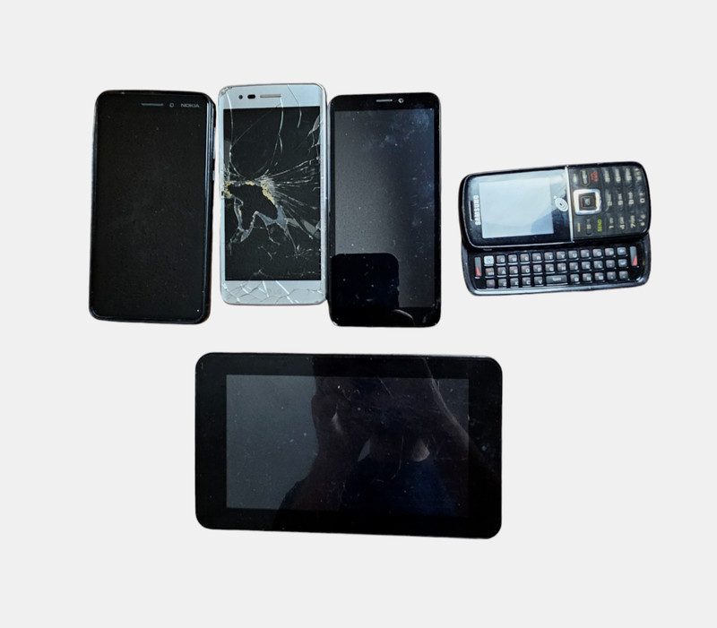 Lot of 5 Smart Phones & Tablet - HP Slate 7 Tab, LG, Cricket, Samsung Untested