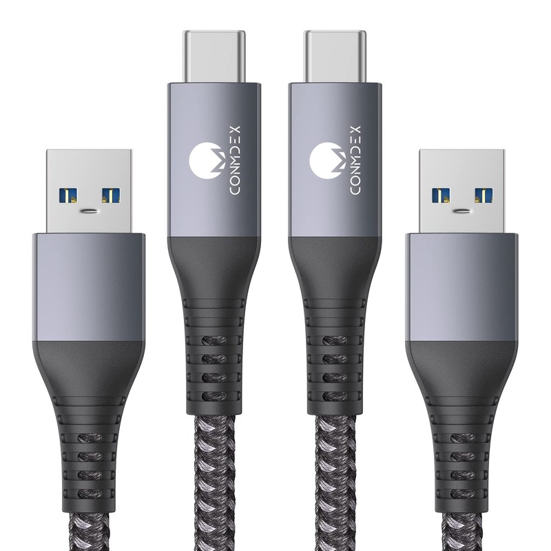 2-Pack 3A Fast Charging USB A to Type-C Adapter for iPhone 17/16 Pro Max 3ft