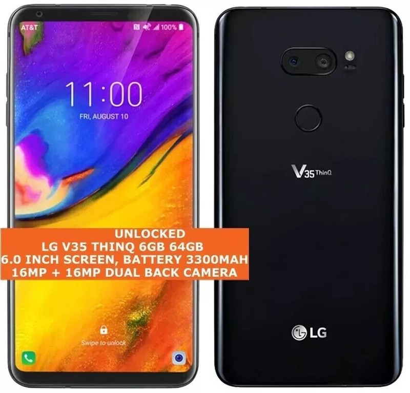Original Unlocked LG V35 ThinQ V350N V350AWM (AT&T) 64GB 6GB RAM 6.0" PHONE